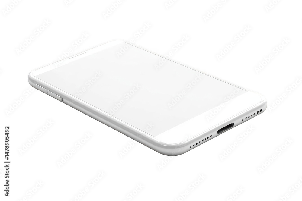Presenting New White Mobile Device with Sleek Modern Design and Black Background Presenting New White Mobile Device with Sleek Modern Design and Black Background