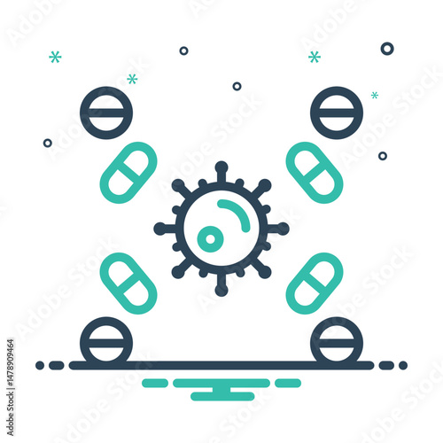 Mix icon for antiviral drugs