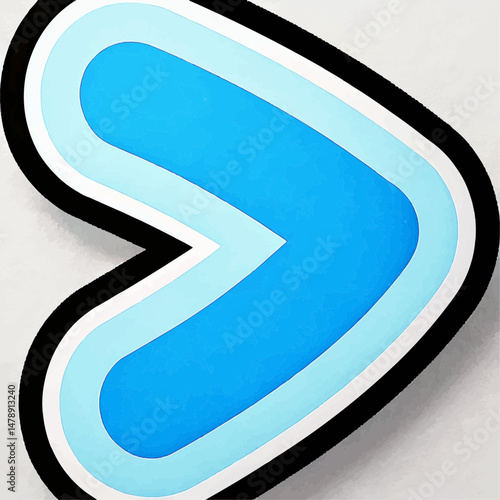 Simple Flat Greater Than Sign Vector