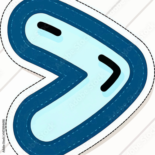 Simple Flat Greater Than Sign Vector