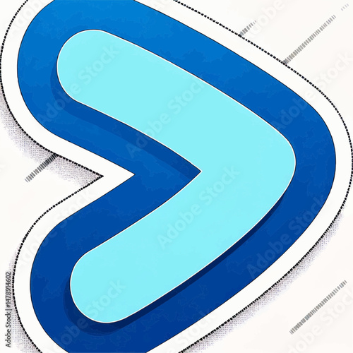 Simple Flat Greater Than Sign Vector