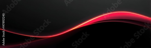 Abstract design with flowing crimson lines on a dark background