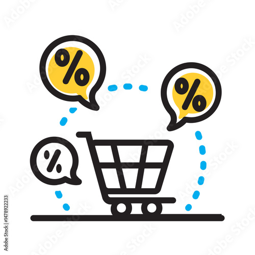 Vector multi color icon for Retail