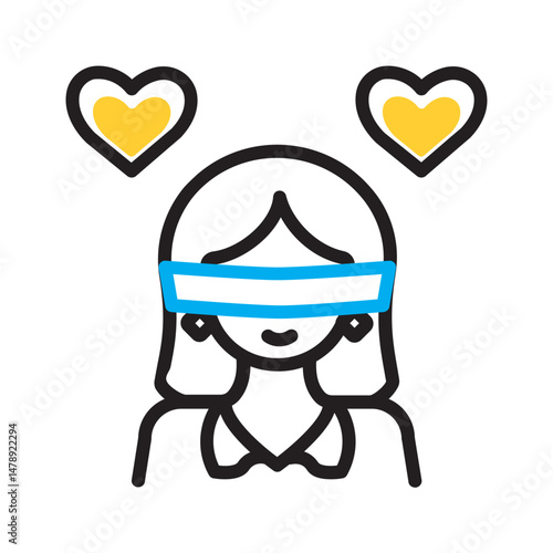 Vector multi color icon for Blind date