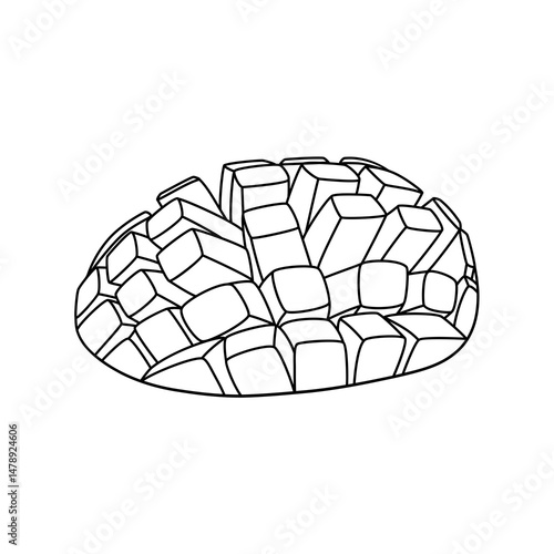 Mango Fruit Line Art Illustration