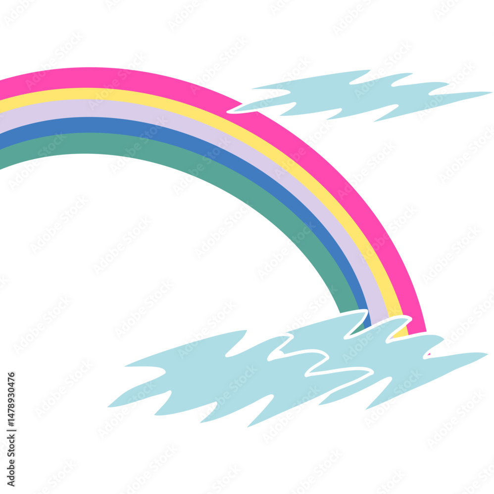 Obraz premium Rainbow drawn by children