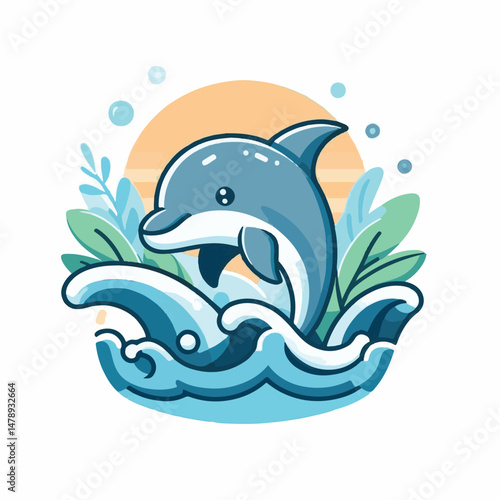 dolphin, nature, sea, ocean, fish, animal, aquatic, mammal, marine, water, blue, underwater, life, wild, swim, vector, isolated, wildlife, background, illustration, cute, fin, aquarium, fun, whale, gr