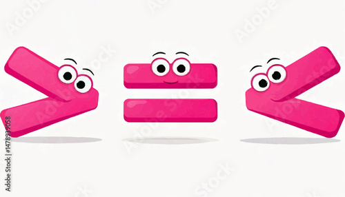 Fun Greater Than Icon for Kids Education