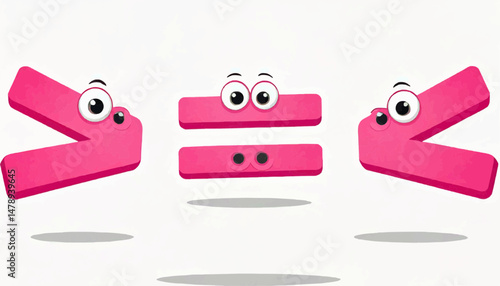 Fun Greater Than Icon for Kids Education