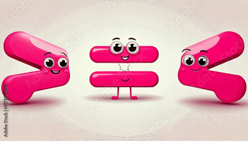 Fun Greater Than Icon for Kids Education