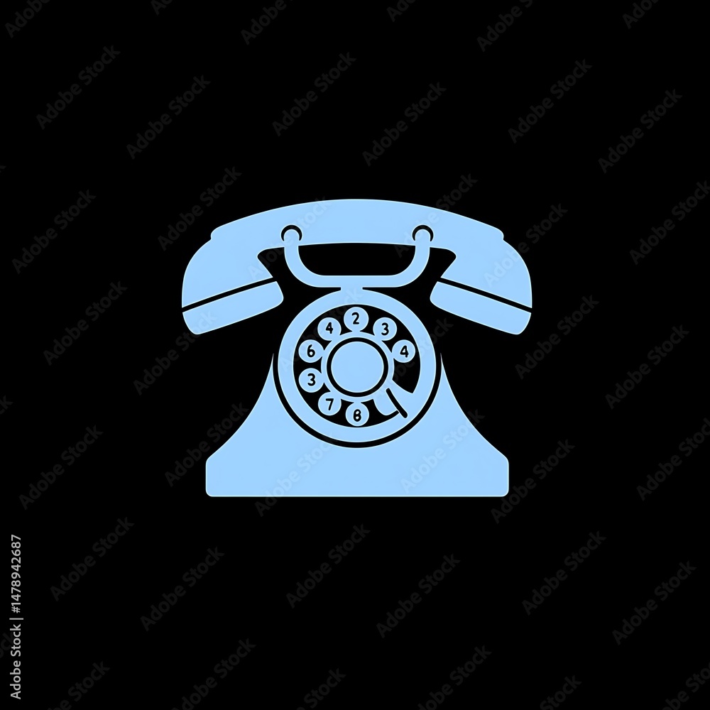 Retro telephone icon Retro telephone icon