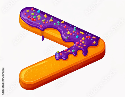 Candy-Coated Math Symbols Collection – Greater Than