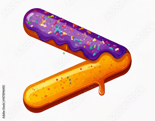Candy-Coated Math Symbols Collection – Greater Than