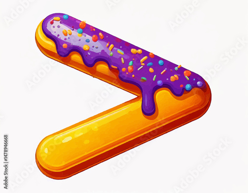 Candy-Coated Math Symbols Collection – Greater Than