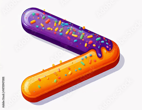 Candy-Coated Math Symbols Collection – Greater Than