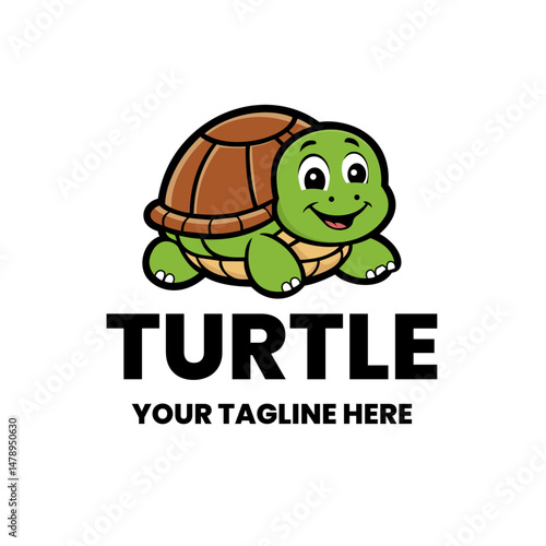 Happy Baby Turtle Clipart for Kids and Branding