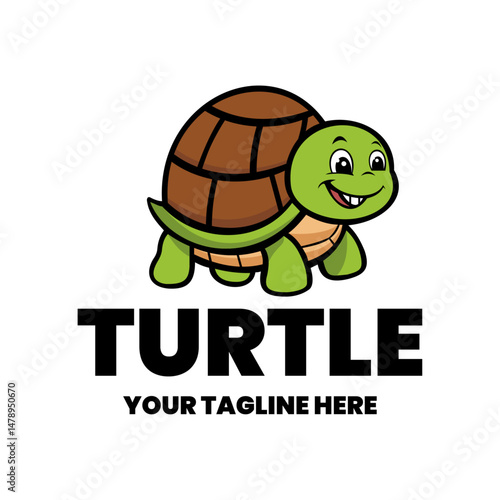 Happy Baby Turtle Clipart for Kids and Branding