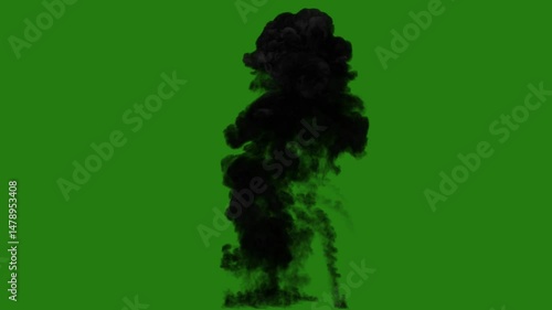Massive Explosion on Green Screen - High-Impact Visual Effect, The video element of on a green screen background, Ultra High Definition, 4k video, on a green screen background.