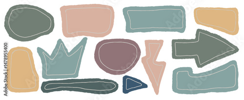 Fun shapes and colors featuring a balloon and crayons for creative expression at a classroom setting