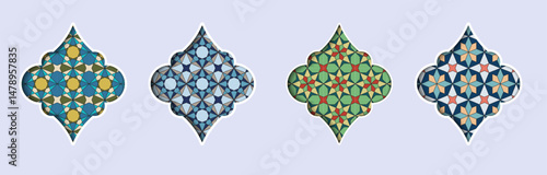 Islamic window designs feature geometric patterns and vibrant colors inspired by tradition