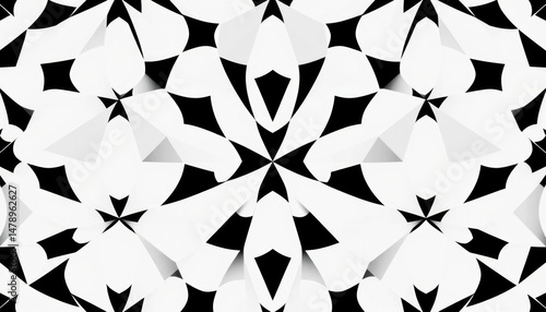 Monochrome Geometric Pattern Design with Bold Contrast and Repeated Elements