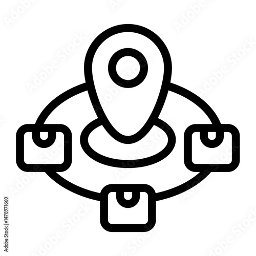 Brand positioning Line Icon