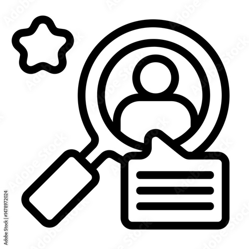 Hiring talent Line Icon