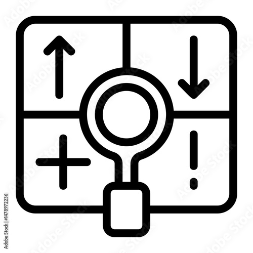 SWOT analysis Line Icon