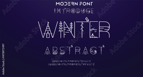 Creative modern urban alphabet font. Digital abstract moslem, futuristic, fashion, sport, minimal technology typography. Simple numeric vector illustration