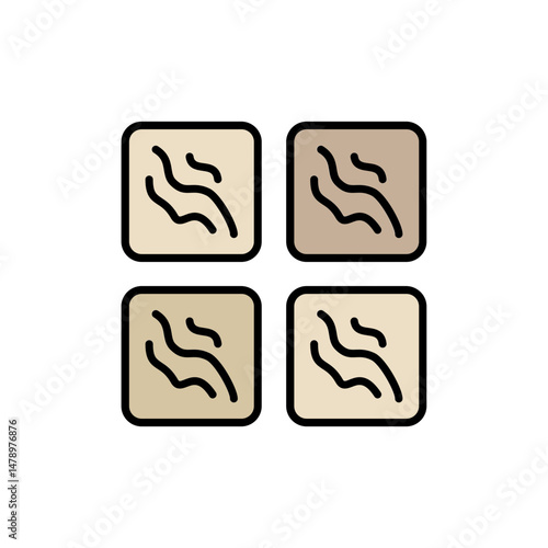 Raw Concrete Floor Icon for Natural Texture Design.