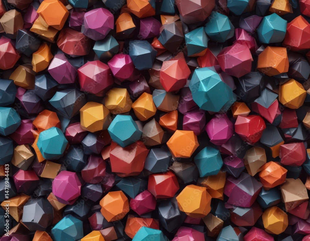 Geometric shapes in diverse colors, layered effect, web, squares, abstract Geometric shapes in diverse colors, layered effect, web, squares, abstract