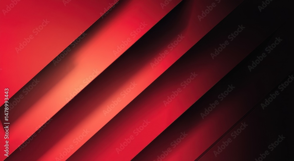 Obraz premium Abstract geometric design with layered red shapes.