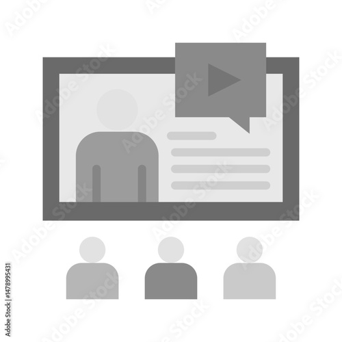 Online Education icon vector image. Suitable for mobile apps, web apps and print media.