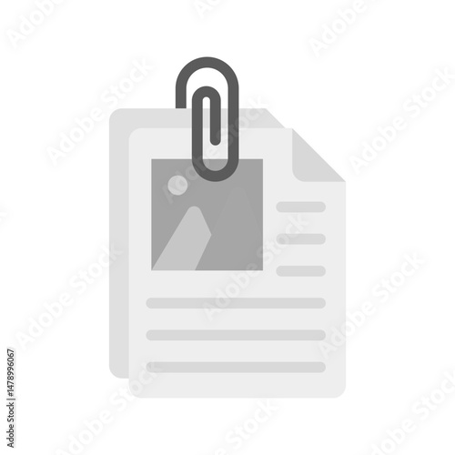 Picture Attachment icon vector image. Suitable for mobile apps, web apps and print media.