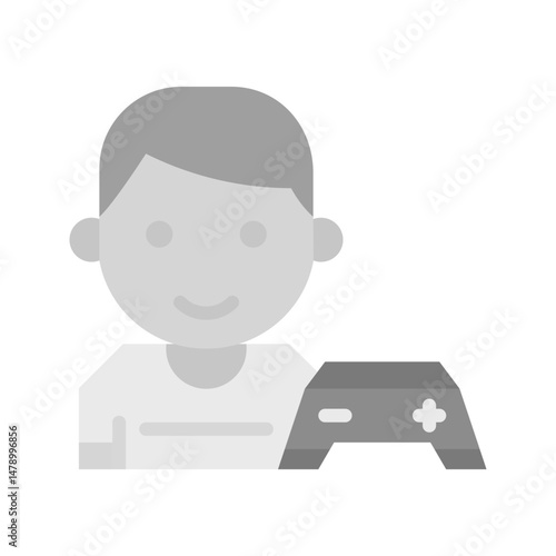 Playing Video Game icon vector image. Suitable for mobile apps, web apps and print media.