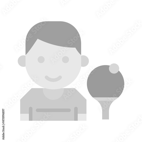 Playing Table Tennis icon vector image. Suitable for mobile apps, web apps and print media.