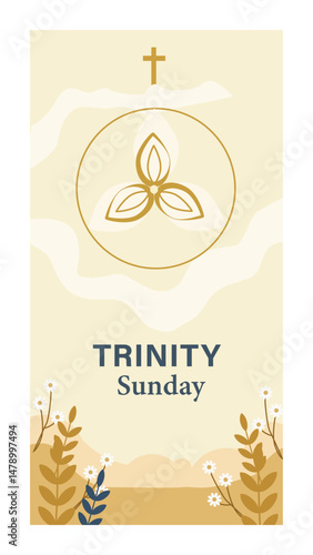 Holy Trinity Sunday Religious Vector Art Collection-04