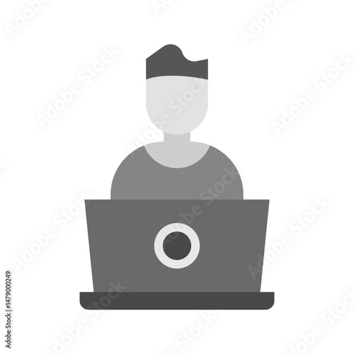 Studying on System II icon vector image. Suitable for mobile apps, web apps and print media.