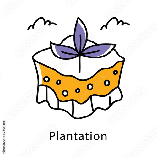 Plantation Vector Filled Outline Style icon. Eps 10 File