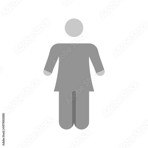 Woman icon vector image. Suitable for mobile apps, web apps and print media.