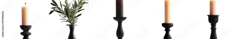 Simple Black Candle Holders Simple Black Candle Holders