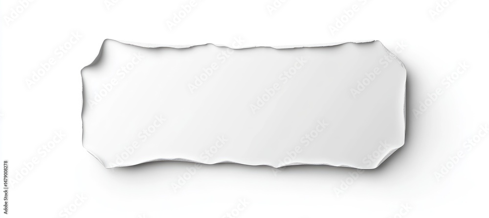 Obraz premium Torn Rectangular White Paper