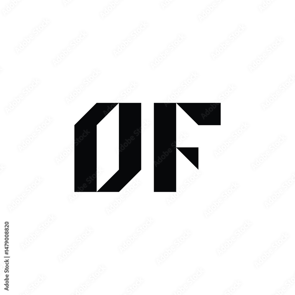 OF monogram logo design letter text name symbol monochrome logotype alphabet character simple logo OF monogram logo design letter text name symbol monochrome logotype alphabet character simple logo