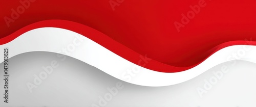 Free Download Abstract design with wavy red and white shapes - GFXLoad