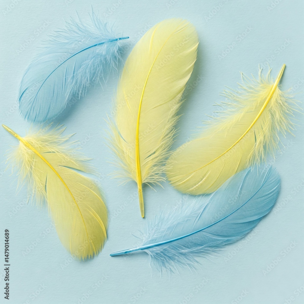 Fototapeta premium white feather on black background