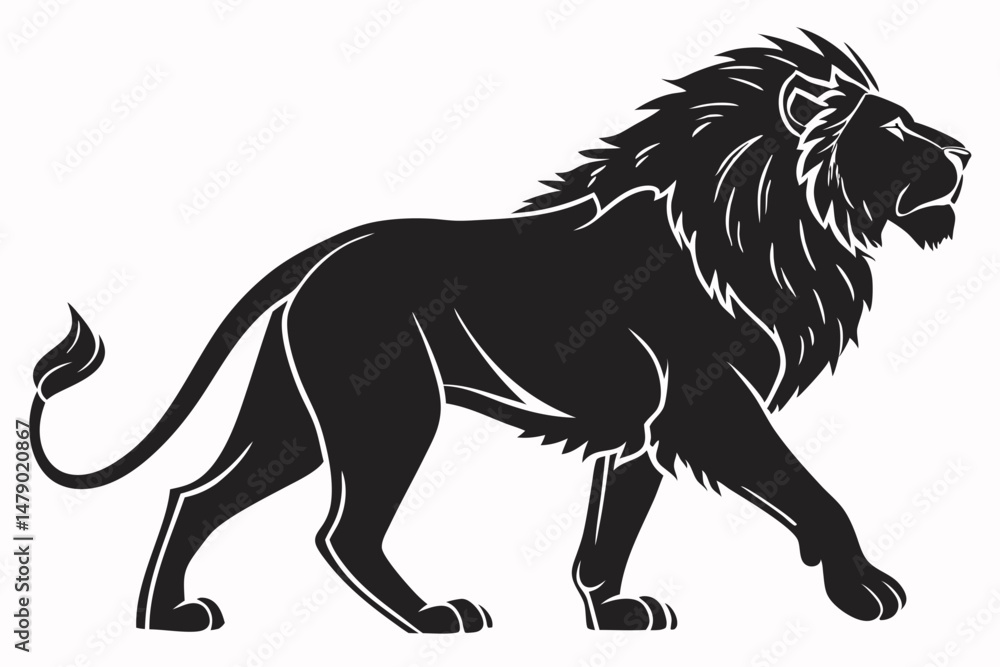 lion sihouette black vector lion sihouette black vector