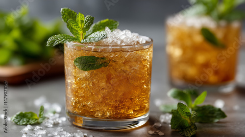 Golden Elixir: A close-up v...