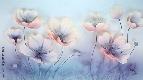pink flowers in the wind