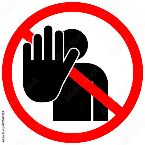Restricted area, do not enter, sign vector