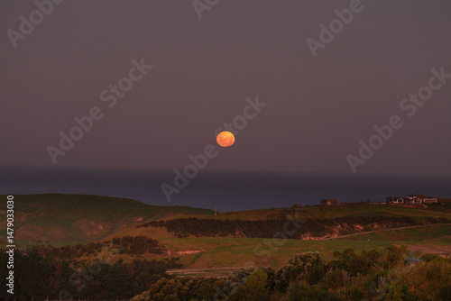 moon over the mountains